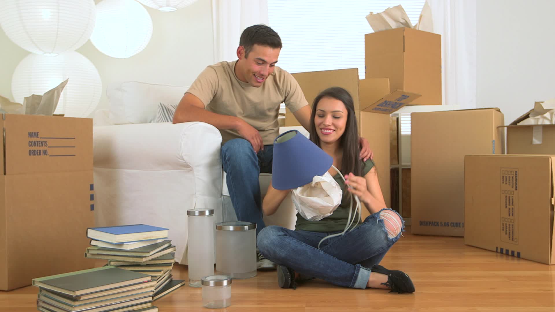 couple packing with boxes 2